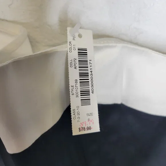 WHBM Women's Size 6 Strapless Bustier Top Black White Boning - Picture 4 of 4